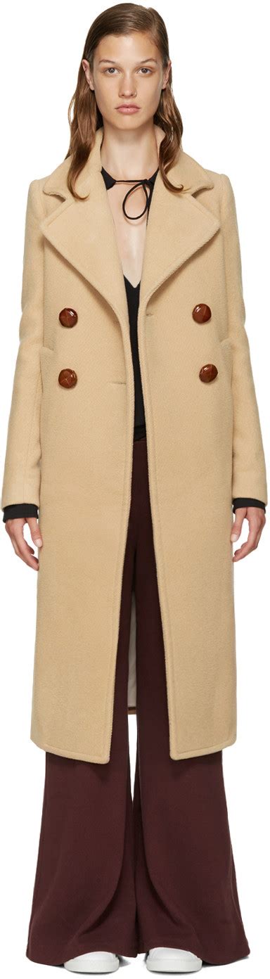 See By Chloé Long Coat In Camel 